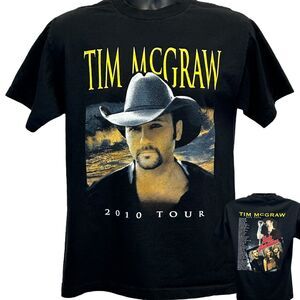 Tim McGraw 2010 Tour T Shirt Lady Antebellum Concert Country Mens Black M Medium